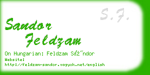 sandor feldzam business card